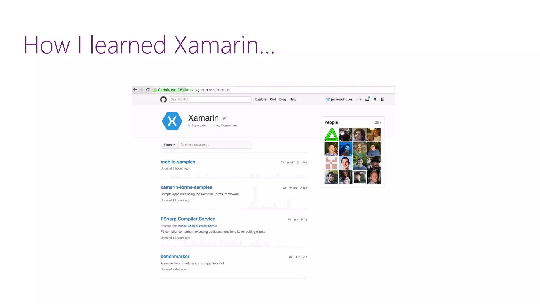 How I learned Xamarin… 