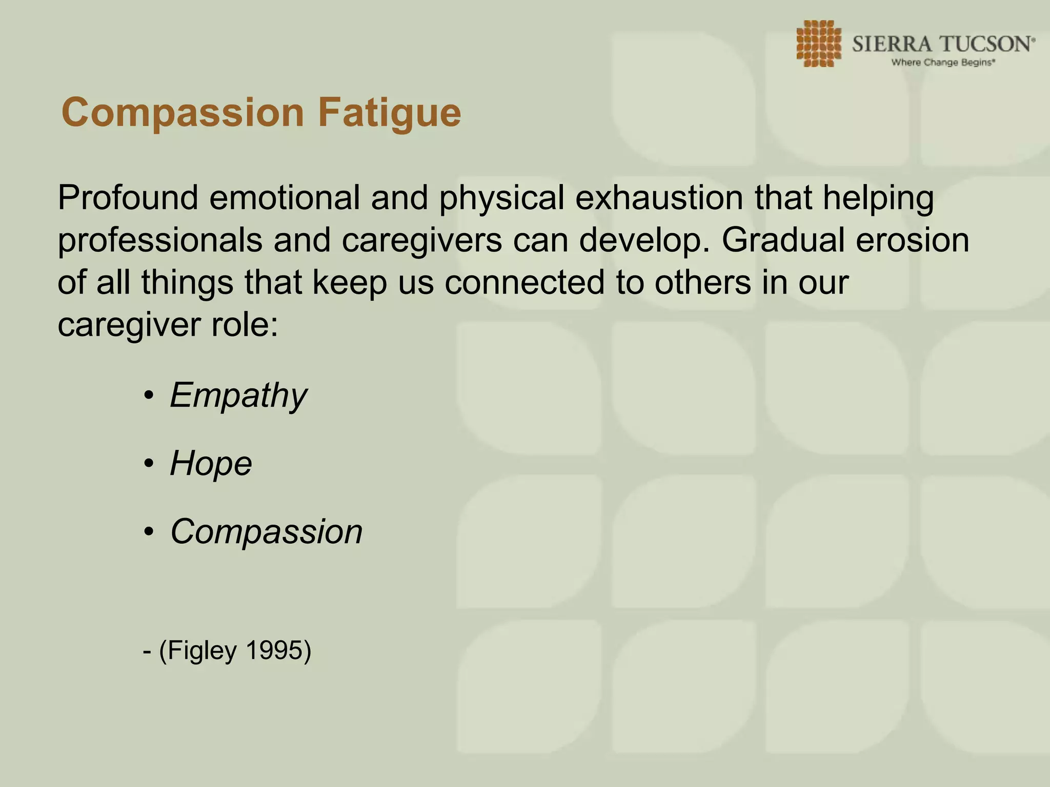 JAIME VINCK - COMPASSION FATIGUE AND PROVIDER RESILIENCE | PPTX