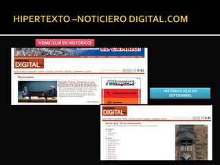 HOME (CLIK EN HISTORICO)
HISTORICO (CLIK EN
SEPTIEMBRE)
 