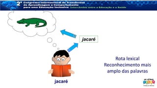 jacaré
jacaré
Rota lexical
Reconhecimento mais
amplo das palavras
 