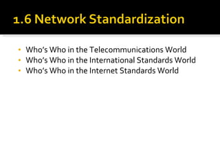 Who’s Who in the Telecommunications World Who’s Who in the International Standards World Who’s Who in the Internet Standards World 