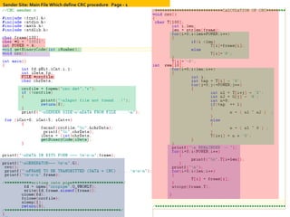 Sender Site: Main File Which define CRC procedure  Page - 1 