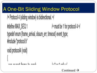 A One-Bit Sliding Window Protocol Continued   