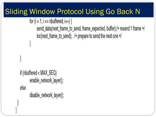 Sliding Window Protocol Using Go Back N 