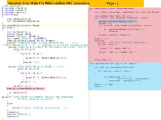 Receiver Site: Main File Which define VRC  procedure   Page - 1 