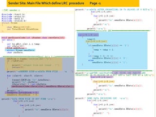 Sender Site: Main File Which define LRC  procedure  Page -1 