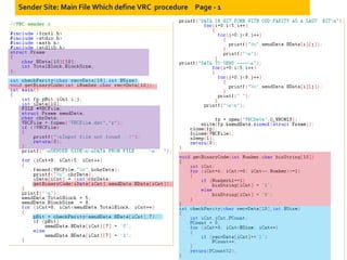 Sender Site: Main File Which define VRC  procedure   Page - 1 
