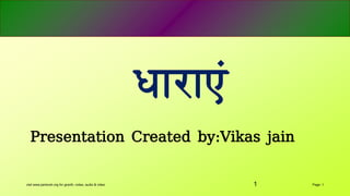 धाराएं
Presentation Created by:Vikas jain
1visit www.jainkosh.org for granth, notes, audio & video Page: 1
 