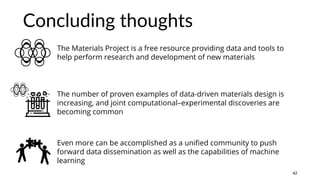 Discovering and Exploring New Materials through the Materials Project | PDF