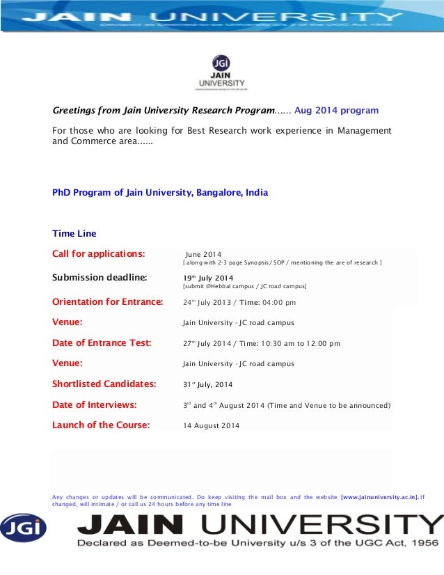 Jain university.....ph d. 2014.... information .MM Bagali