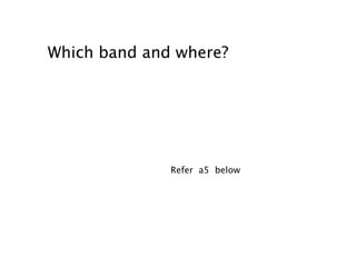 Which band and where?




              Refer a5 below
 