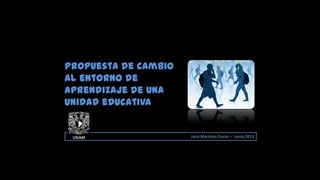 Jairo Martinez Durán – Junio 2013
Propuesta de cambio
al entorno de
aprendizaje de una
unidad educativa
 