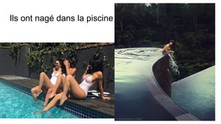 Ils ont nagé dans la piscine