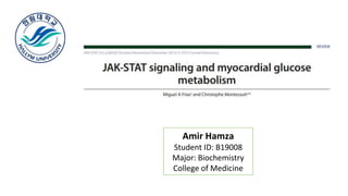 Amir Hamza
Student ID: B19008
Major: Biochemistry
College of Medicine
 