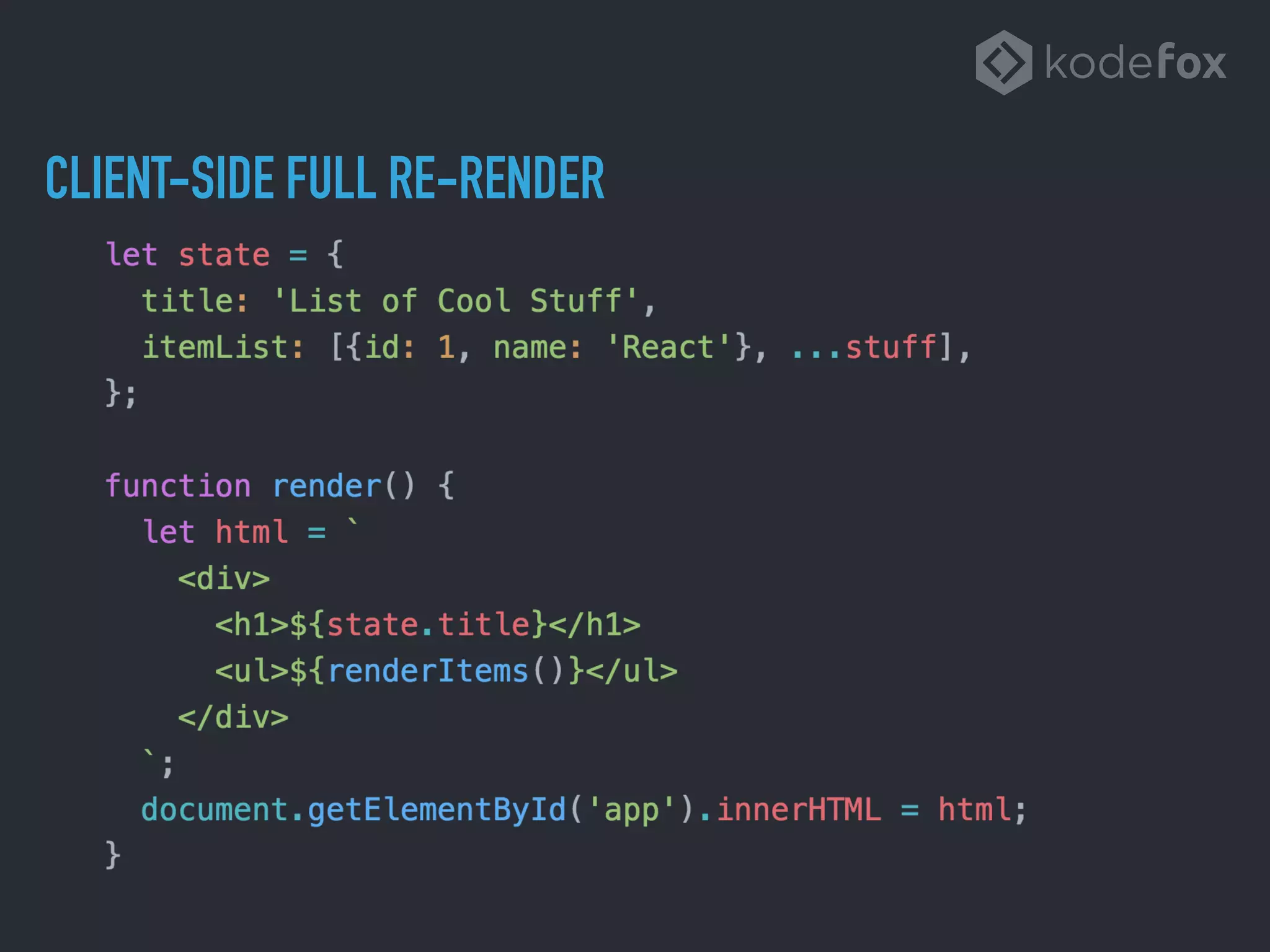 CLIENT-SIDE FULL RE-RENDER
 