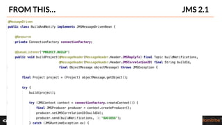 @dblevins @tomitribe
FROM THIS… JMS 2.1
 