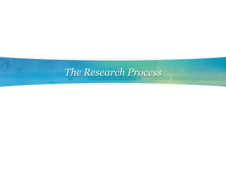 The Research Process
 