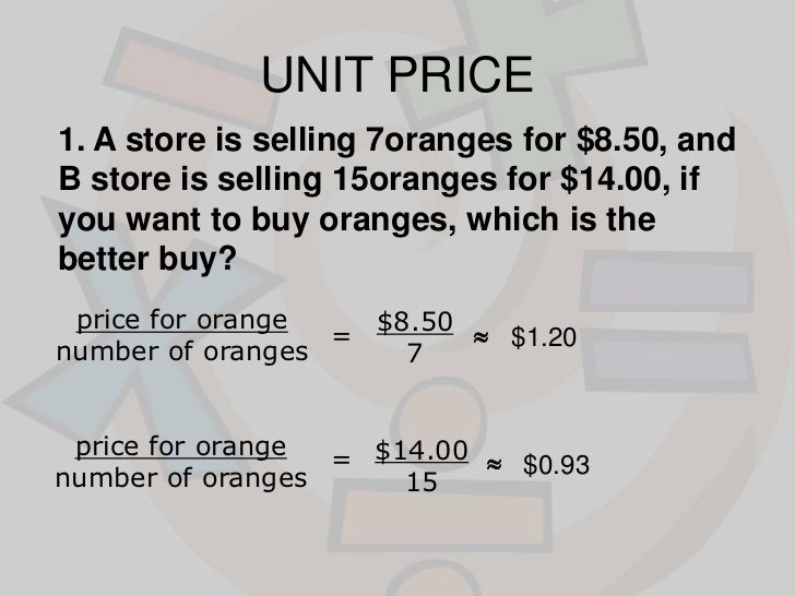 Rate,Unit rate,Unit price