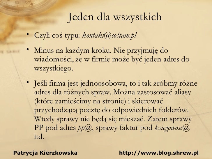 Jaki Był Adres Redakcji Małego Przeglądu Jaki adres e-mail dla Twoich pracowników?