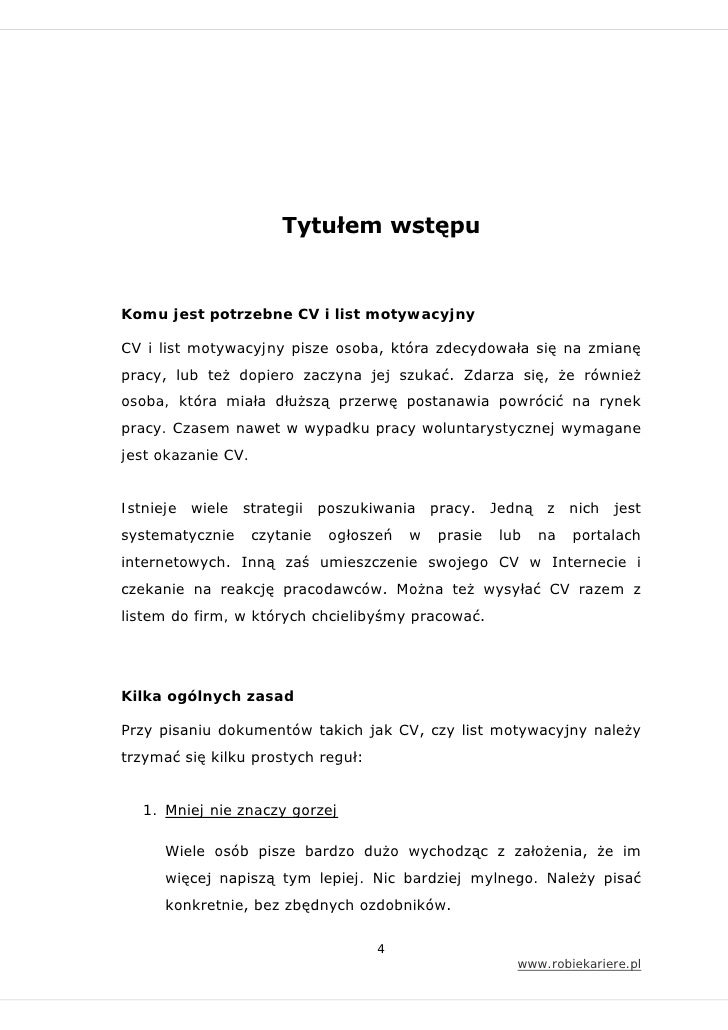 Jak Napisać Cv I List Motywacyjny
