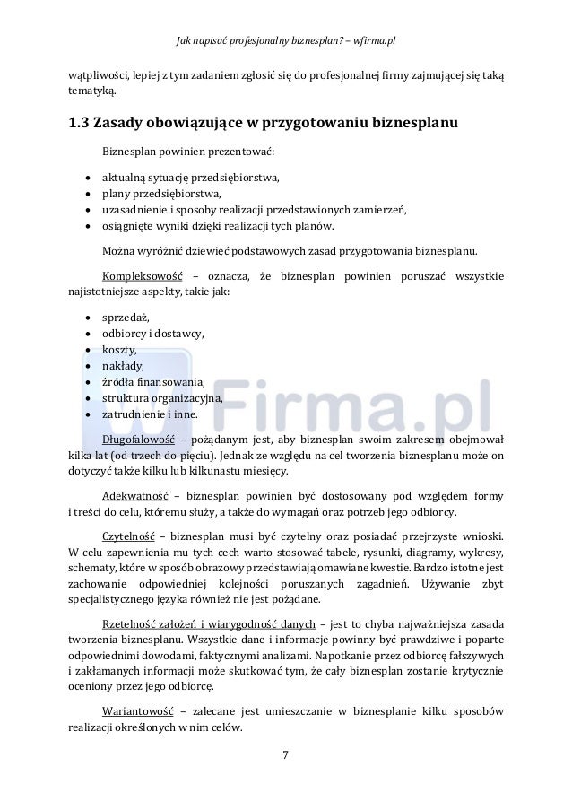 Jak Napisać Plan Wydarzeń Klasa 4 Jak napisać profesjonalny biznesplan
