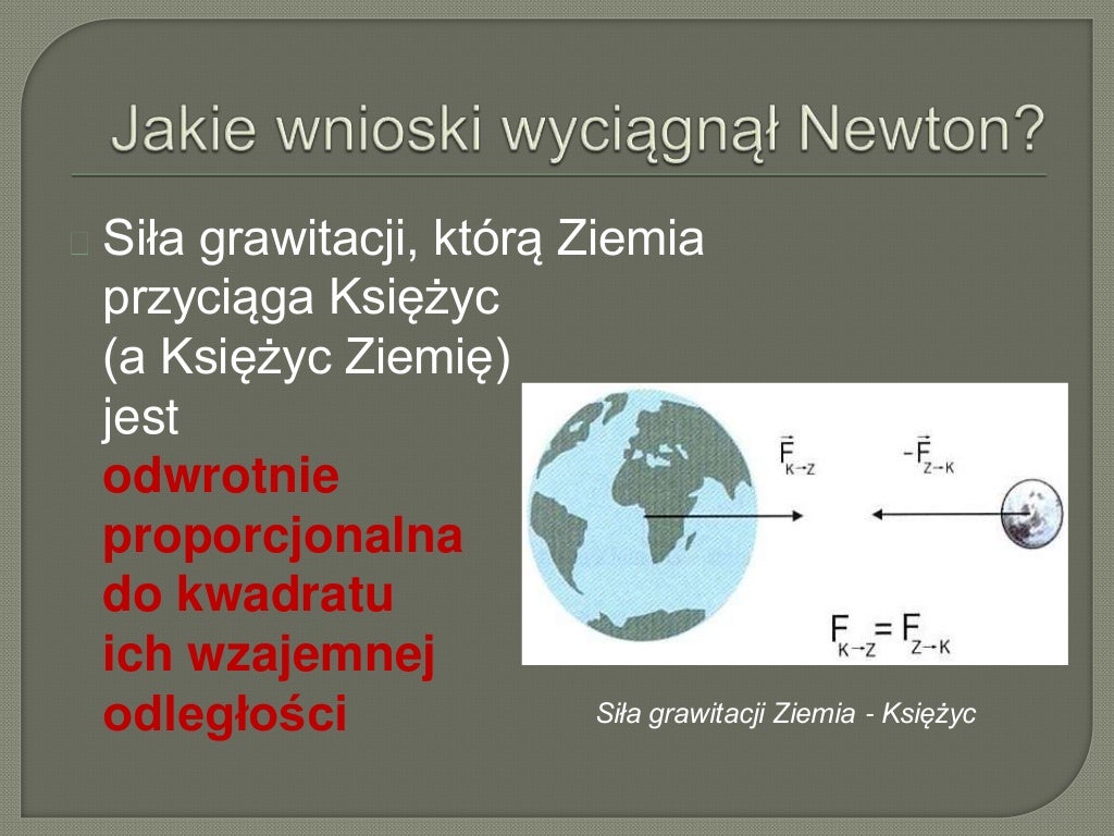 Skutki Siły Grawitacji Działającej Między Jak newton odkrył prawo powszechnej grawitacji