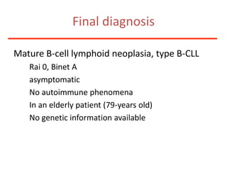 Flow cytometric pattern of mature B-cell lymphoid neoplasms