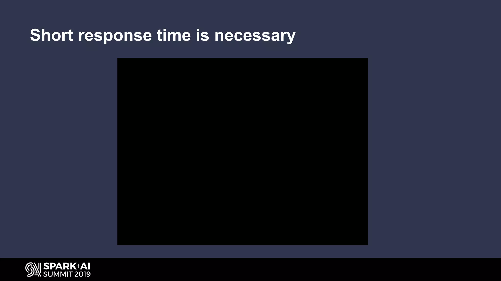 Short response time is necessary
 