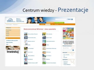 Centrum wiedzy - Prezentacje
 