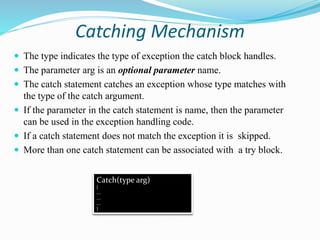 Exception Handling in Java | PPTX | Programming Languages | Computing