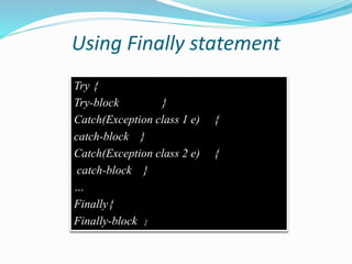 Exception Handling in Java | PPT