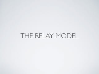 THE RELAY MODEL
 