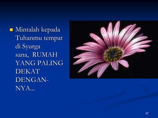 Mintalah kepada Tuhanmu tempat di Syurga sana,  RUMAH YANG PALING DEKAT DENGAN-NYA...57