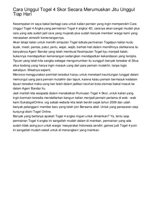 Togel Paris Tiap Hari
, Cara Unggul Togel 4 Skor Secara Merumuskan Jitu Unggul Tiap Hari