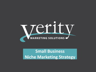 Small Business 
Niche Marketing Strategy  