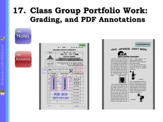 .  Class Group Portfolio Work:  Grading, and PDF Annotations 
