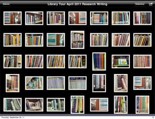 Thursday, September 29, 11   73
 