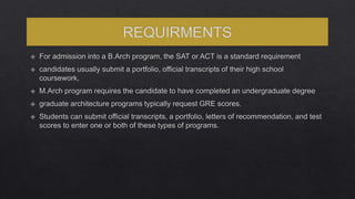 RIBA,IIA,AIA,PCAPT COMPARSION IN DETAIL | PPT