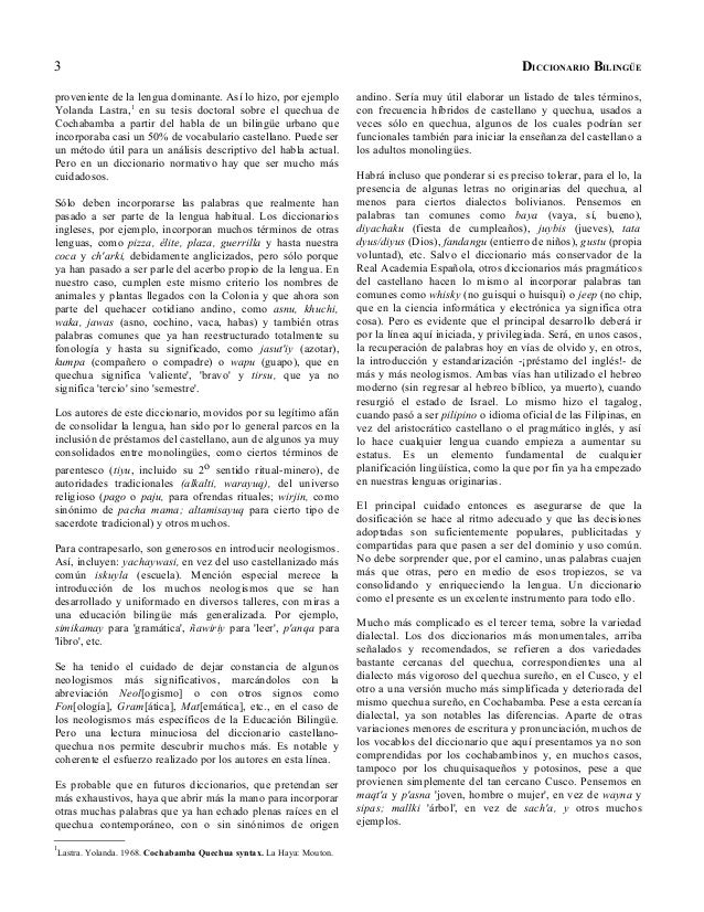 Diccionario Quechua Bolivia
