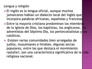 EducaciónLa tasa de escolarización en instituciones de enseñanza secundaria y preparatoria era del 84%. La principal institución de enseñanza superior es la Universidad de las Antillas (1948), localizada en Kingston; tiene una biblioteca con más de 450.000 volúmenes. Jamaica también tiene diversas escuelas de formación profesional y técnicas, escuelas de formación de maestros y facultades de letras, ciencias y tecnología.