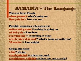 Jamaica no problem | PPT