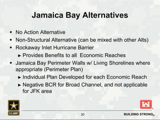 BUILDING STRONG®
Jamaica Bay Alternatives
 No Action Alternative
 Non-Structural Alternative (can be mixed with other Al...