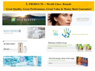 3.  PRODUCTS – World Class Brands Great Quality, Great Performance, Great Value & Money Back Guarantee! sm 