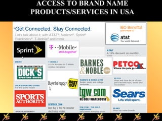 ACCESS TO BRAND NAME PRODUCTS/SERVICES IN USA 
