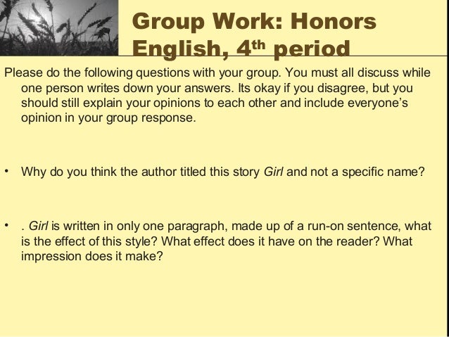 Topics For An Essay Paper Essays Topics For High School Students also Proposal Essay Topics Jamaica Kincaid Girl Thesis Statement Examples For Narrative Essays