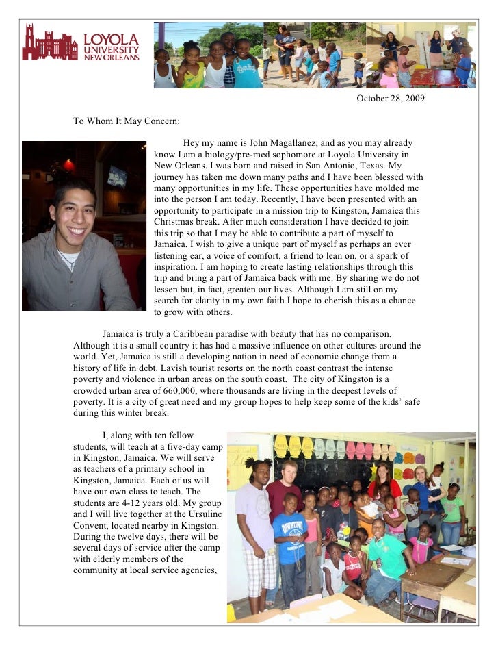 Jamaica Letter
