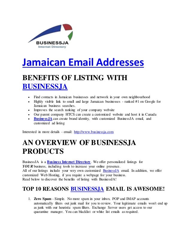Jamaican Email Addresses Images, Photos, Reviews