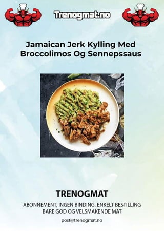 Jamaican Jerk Kylling Med
Broccolimos Og Sennepssaus
 