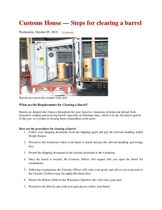 Steps for Clearing a Barrel
