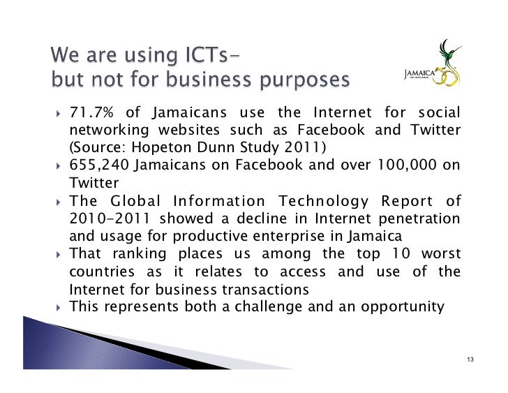 Jamaica's ICT industry Maximising our intellectual assets